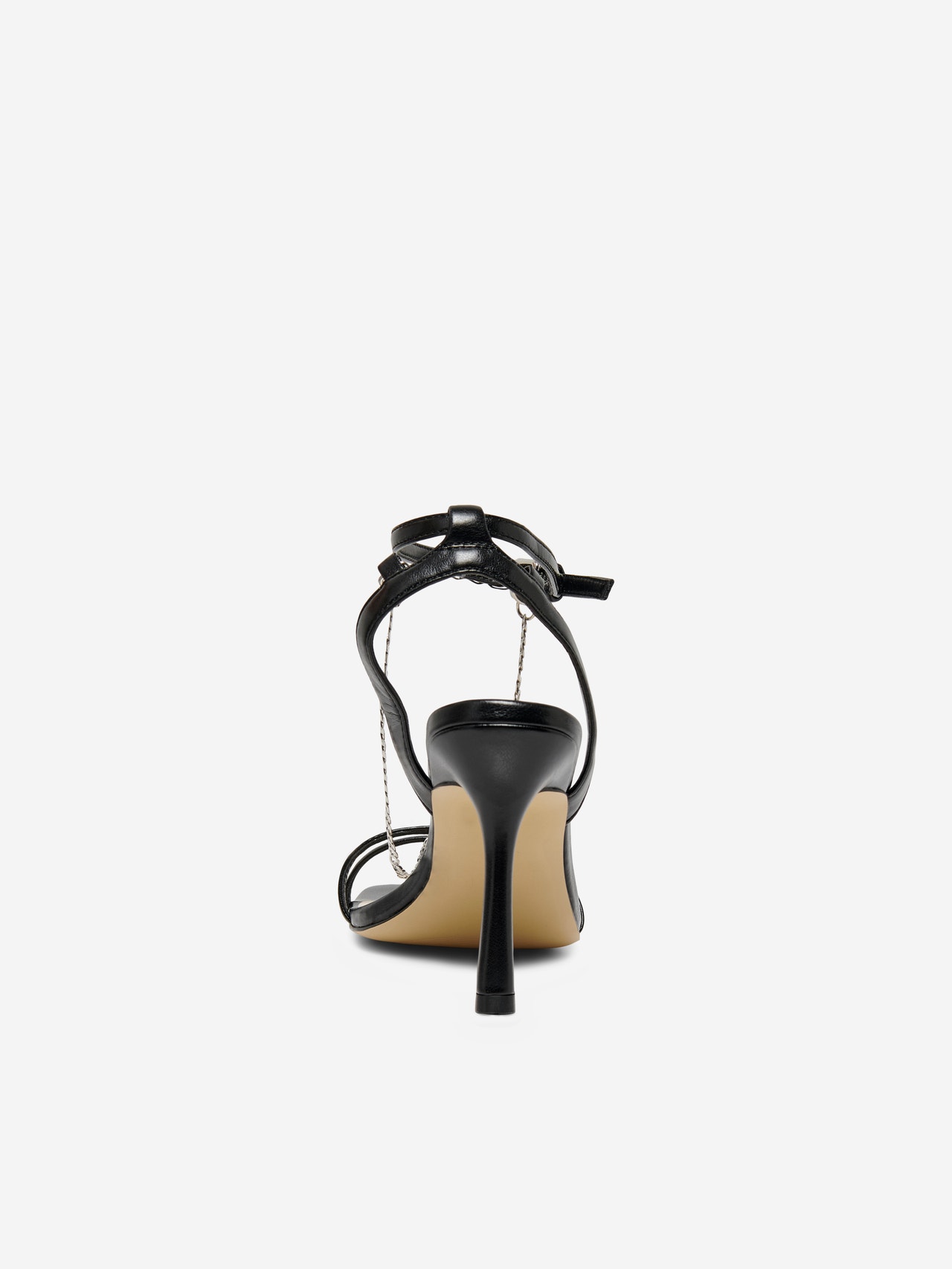 ONLY Højhælede sandaler med kæde -Black - 15288440