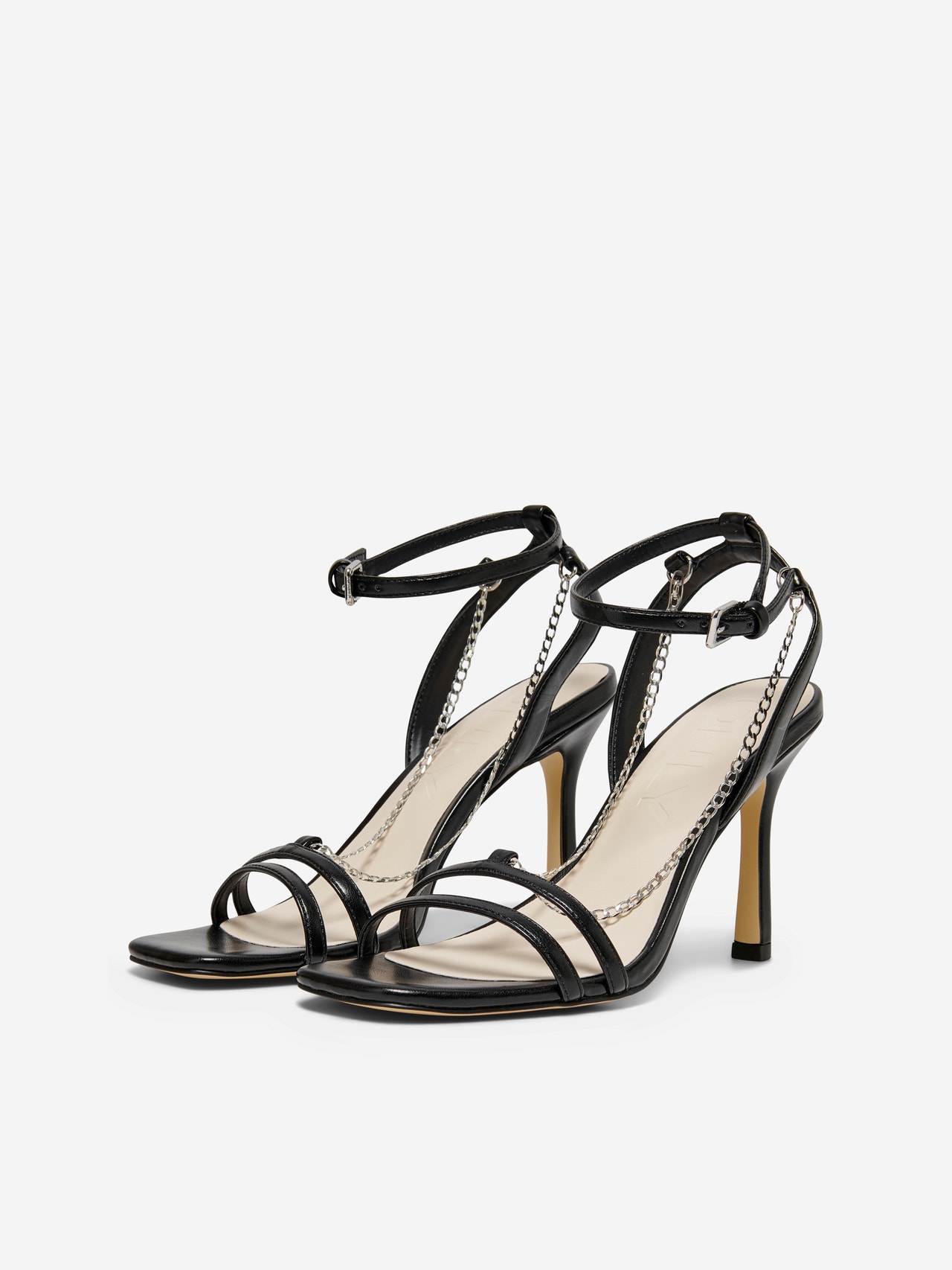 ONLY Heeled sandal with chain -Black - 15288440