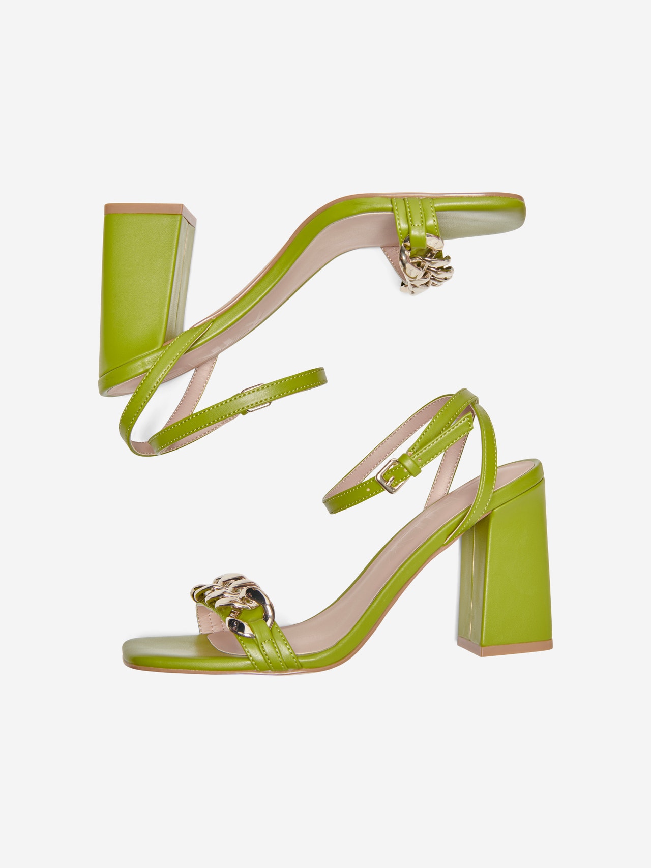 ONLY Heels with adjustable strap -Green Ash - 15288444