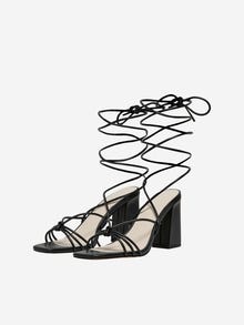 ONLY Heeled sandal with ankle string -Black - 15288460