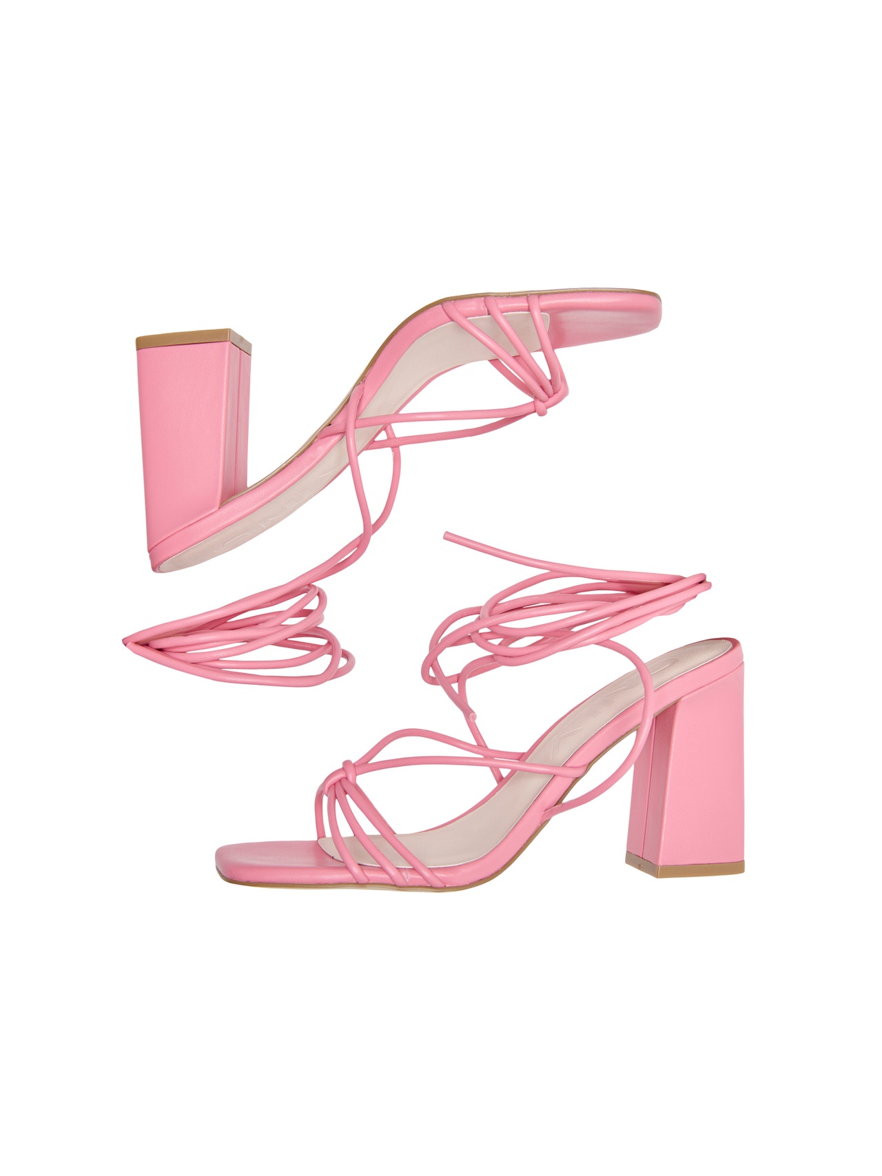 ONLY Højhælede sandaler med bindestrop -Pink Carnation - 15288460