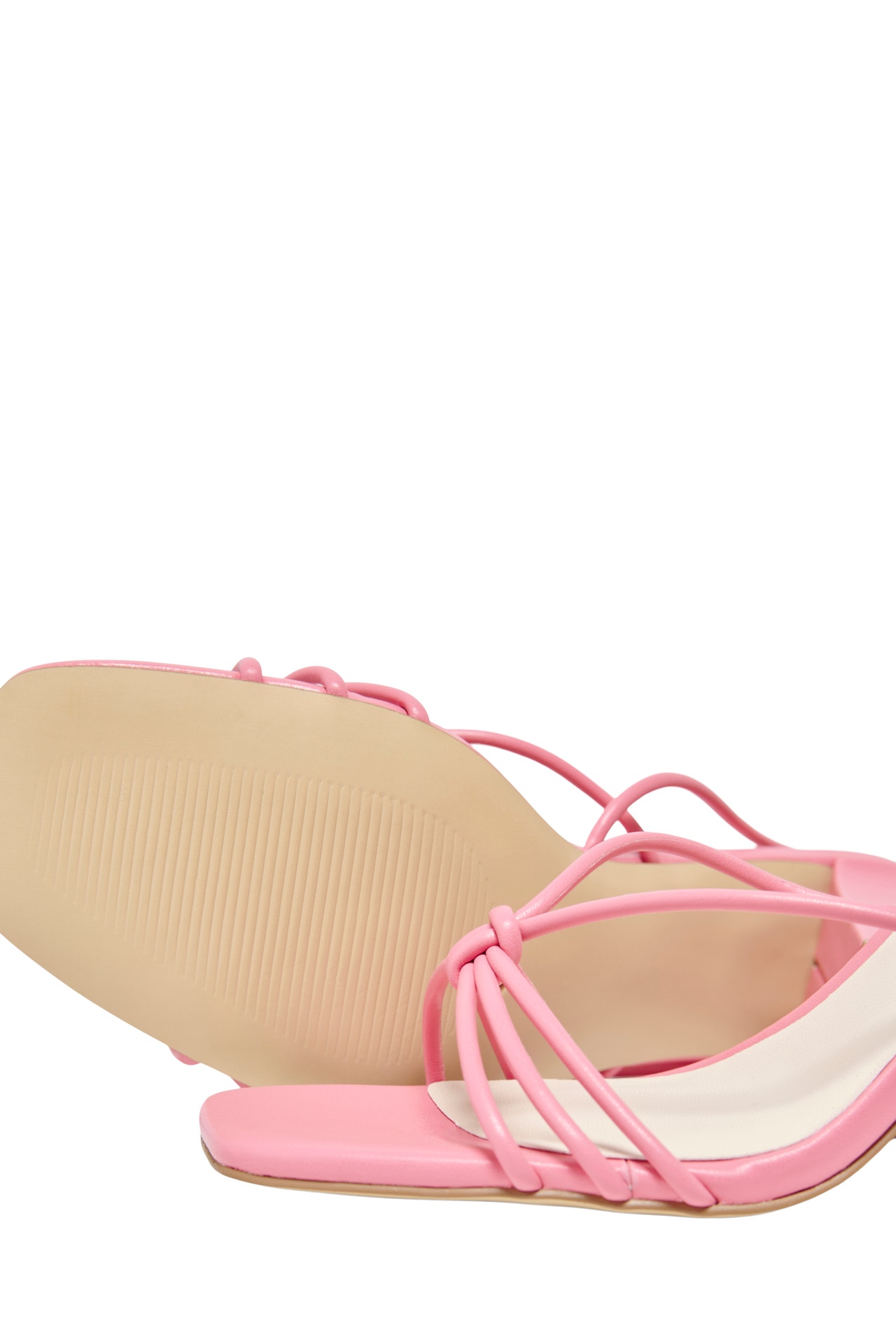 ONLY Heeled sandal with ankle string -Pink Carnation - 15288460