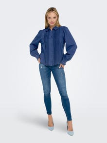 ONLY Relaxed Fit Skjortekrage Skjorte -Medium Blue Denim - 15288492