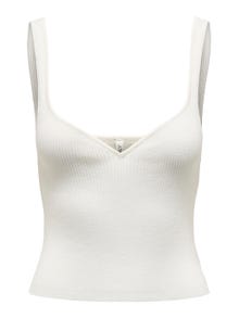 ONLY Square Neck Top -Cloud Dancer - 15288496