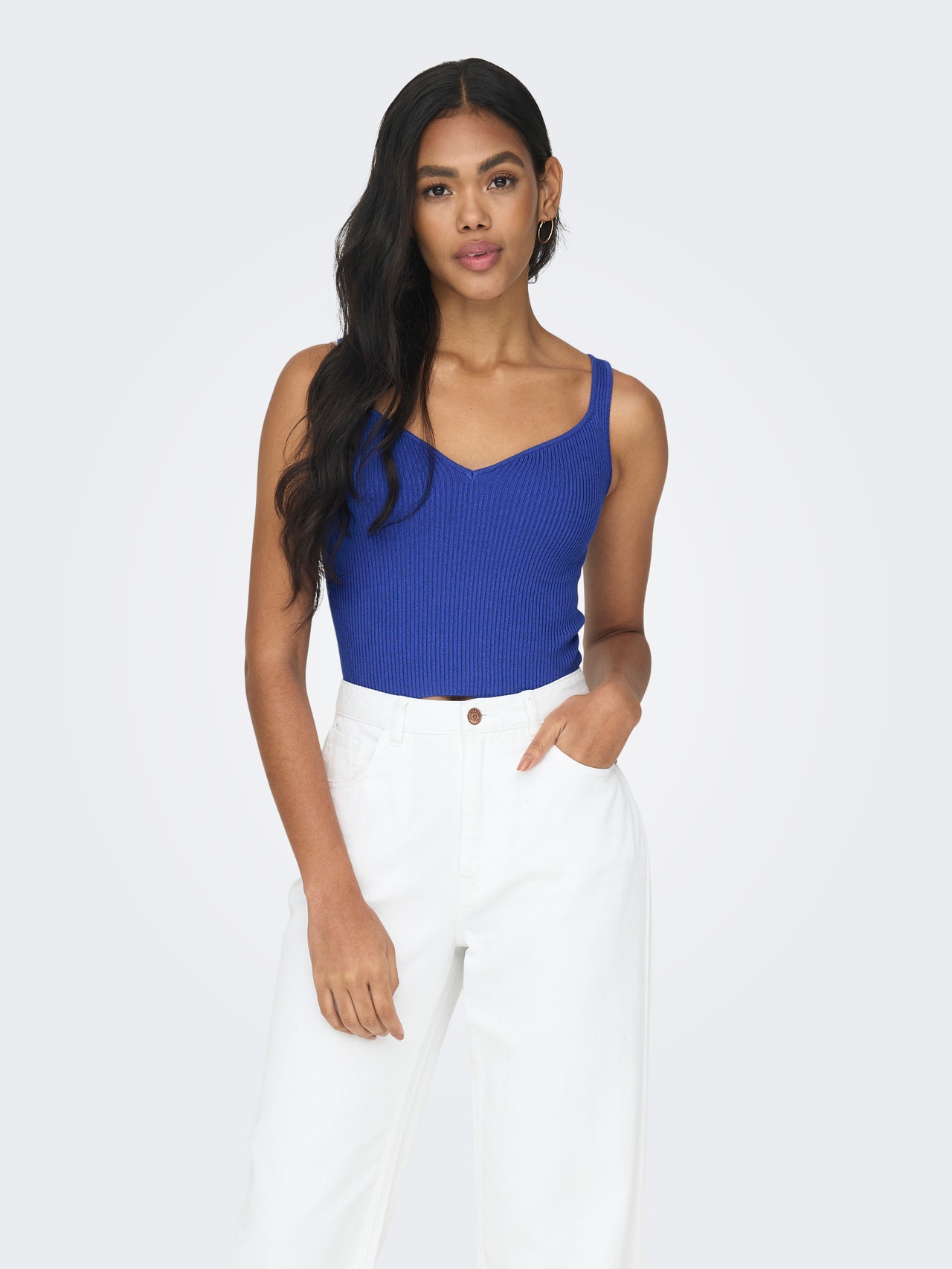 ONLY Square Neck Top -Dazzling Blue - 15288496