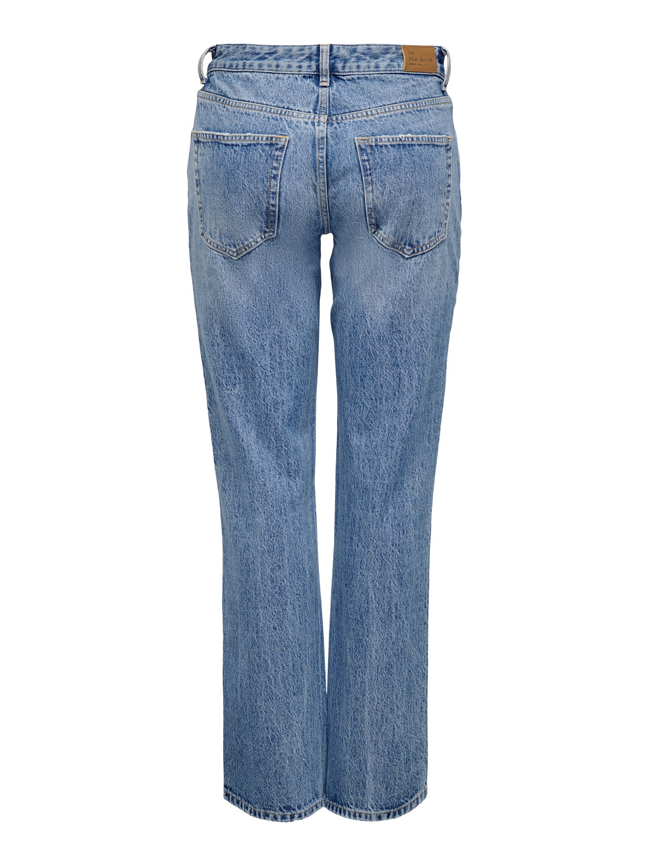 ONLY ONLBREE Lav talje Straight fit Jeans -Light Blue Denim - 15288528
