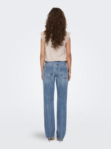 ONLY ONLBREE Lav talje Straight fit Jeans -Light Blue Denim - 15288528