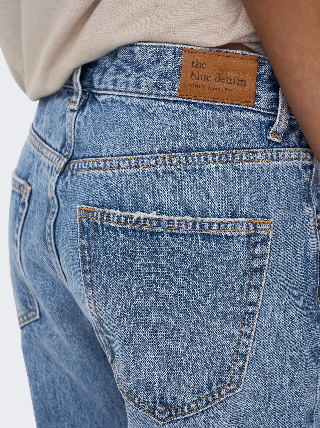 ONLY ONLBREE Vita bassa Straight Fit Jeans -Light Blue Denim - 15288528