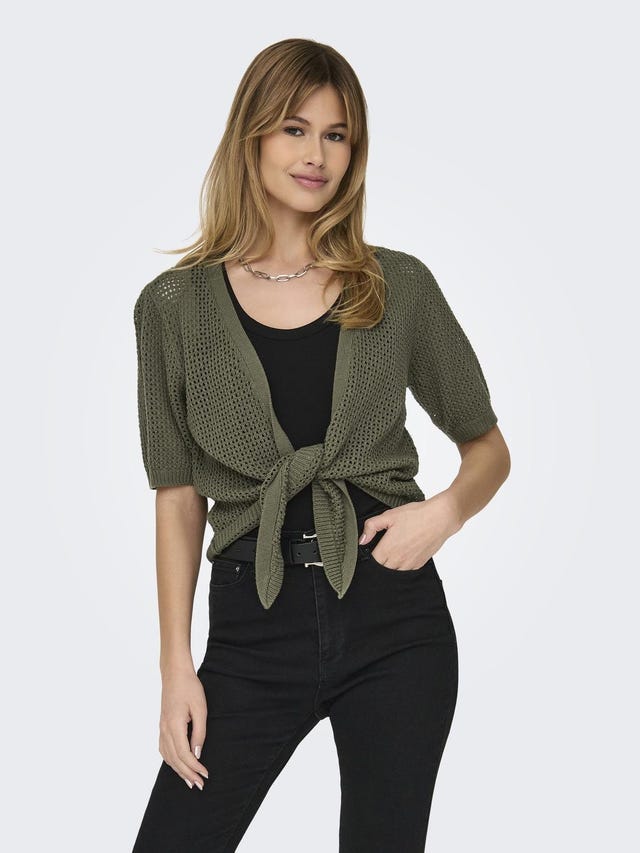 ONLY Knitted cardigan with knot detail - 15288629