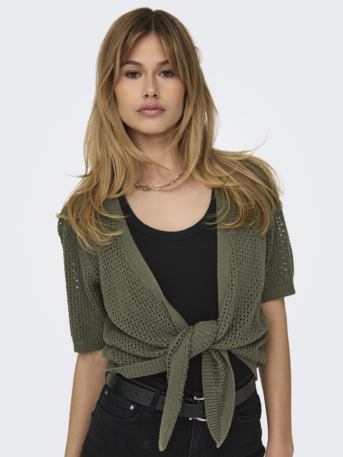 ONLY Knitted cardigan with knot detail -Kalamata - 15288629