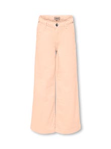 ONLY Pantalons Cropped Fit Taille moyenne -Pale Peach - 15288709