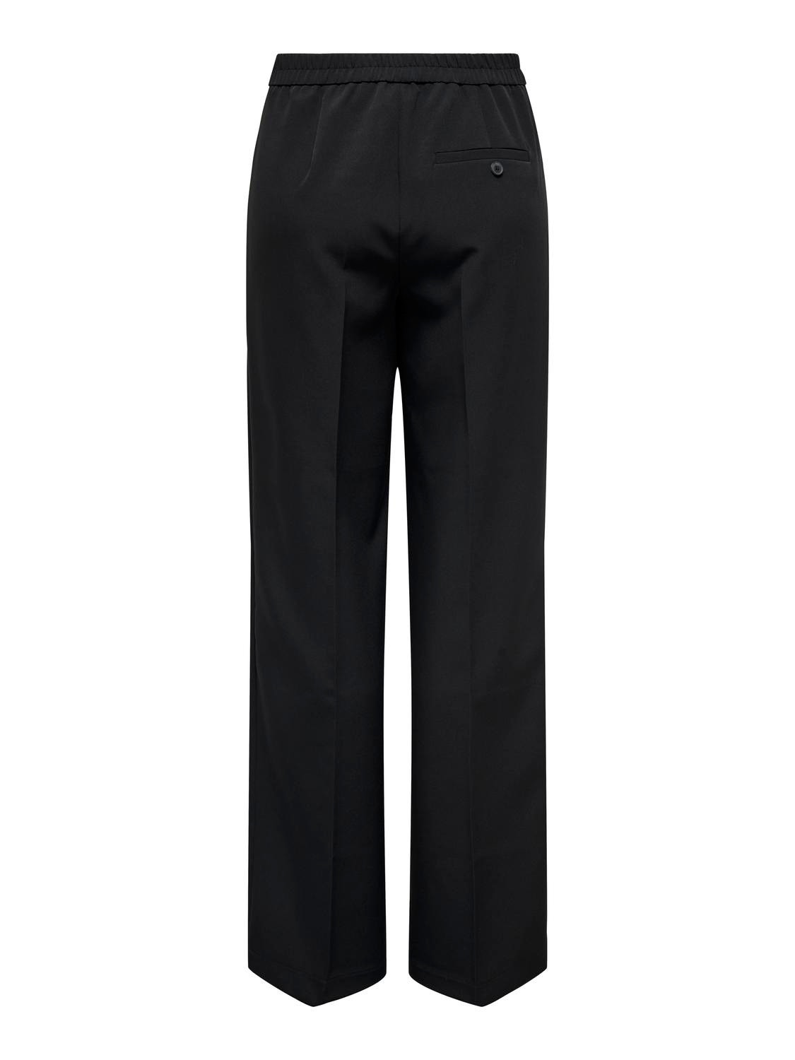 ONLY Pantalons Loose Fit Taille haute -Black - 15288761