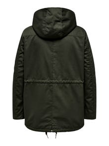 ONLY Curvy Canvas Parka -Forest Night - 15288766