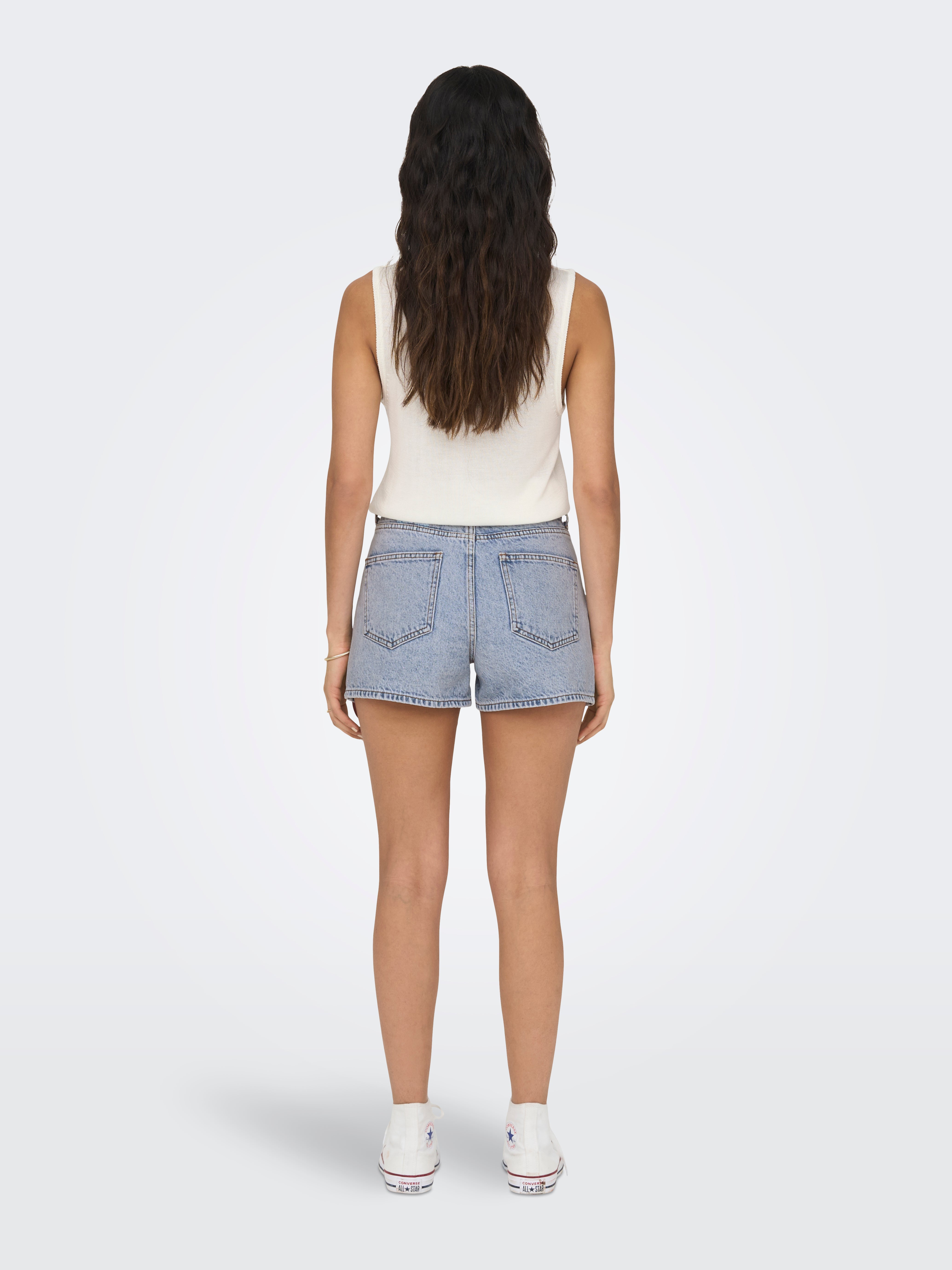 Denim shorts mom on sale fit