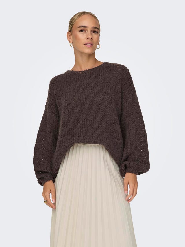 ONLY Relaxed Fit Round Neck Dropped shoulders Pullover - 15288895