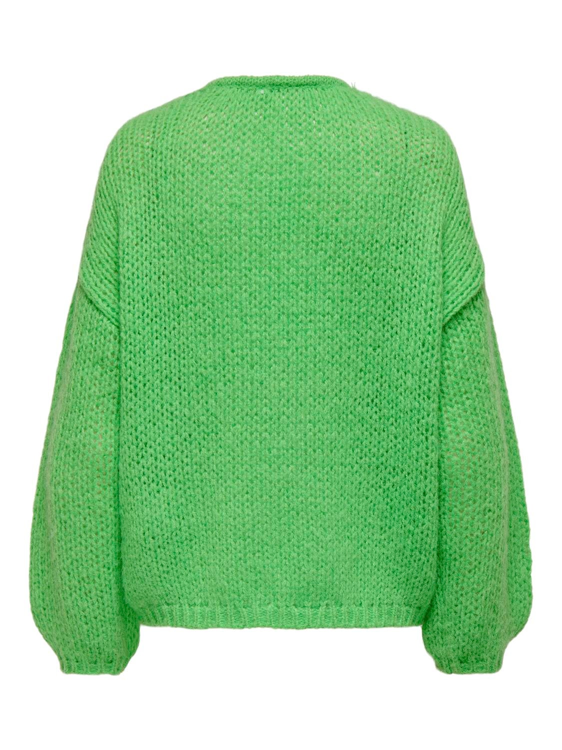 ONLY Relaxed Fit Round Neck Dropped shoulders Pullover -Summer Green - 15288895