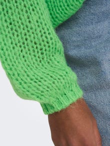 ONLY Locker geschnitten Rundhals Tief angesetzte Schulter Pullover -Summer Green - 15288895