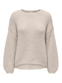 ONLY Pull-overs Relaxed Fit Col rond Épaules tombantes -Pumice Stone - 15288895