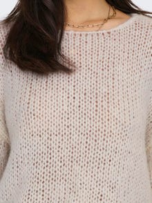 ONLY Solid colored Knitted Pullover -Pumice Stone - 15288895