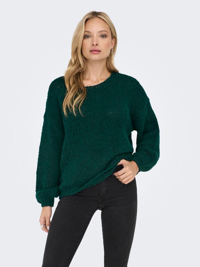 ONLY Relaxed Fit Round Neck Dropped shoulders Pullover - 15288895