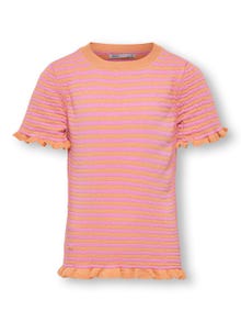 ONLY Normal passform O-ringning T-shirt -Orange Chiffon - 15288922