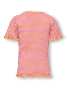 ONLY Camisetas Corte regular Cuello redondo -Orange Chiffon - 15288922