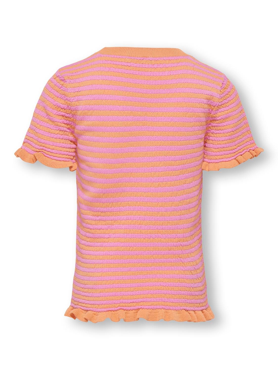ONLY Normal geschnitten Rundhals T-Shirt -Orange Chiffon - 15288922