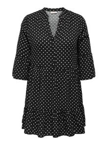 ONLY Curvy floral printed dress -Black - 15288941