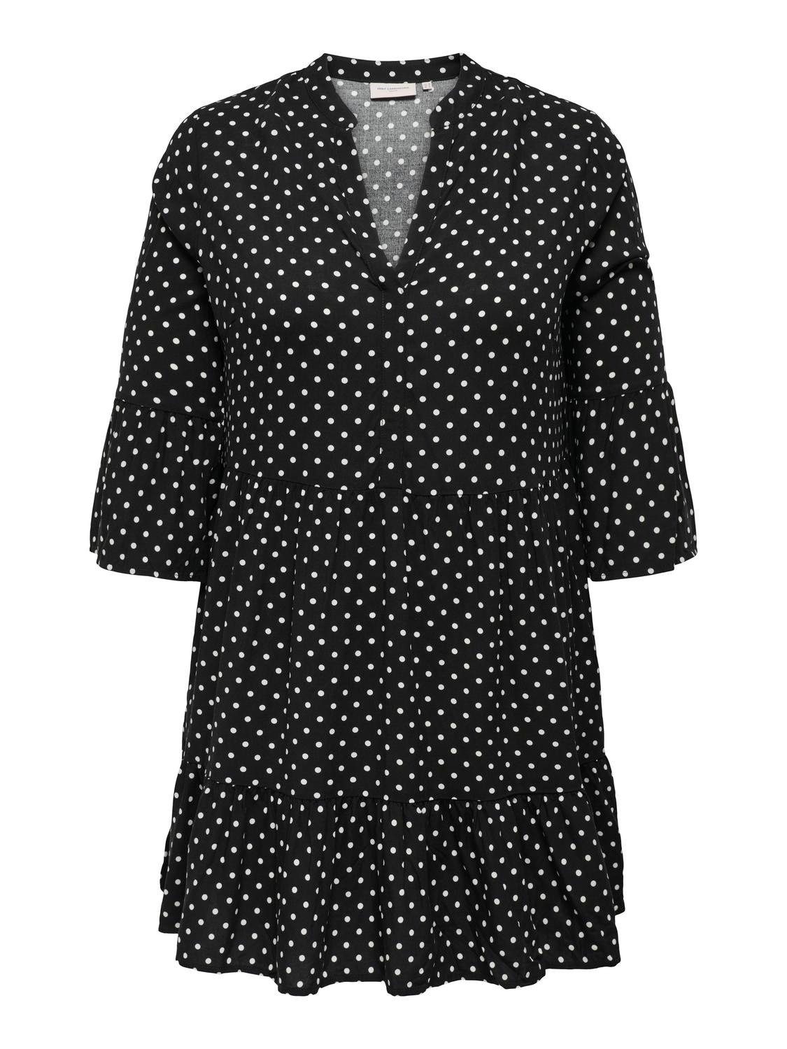 ONLY Regular Fit V-hals Kort kjole -Black - 15288941