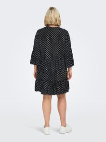 ONLY Normal geschnitten V-Ausschnitt Kurzes Kleid -Black - 15288941