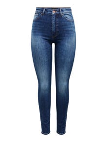 ONLY Liibuv lõige Kõrge vöökoht Teksad -Dark Blue Denim - 15288954