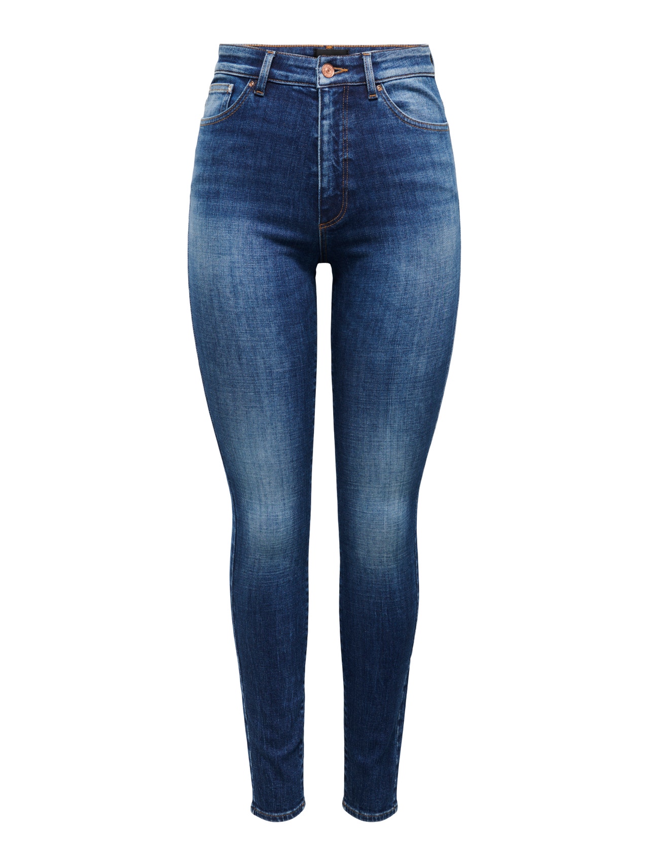 Skinny Fit Hohe Taille Jeans Dunkelblau | | ONLY®