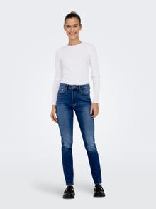 ONLY Skinny Fit High waist Jeans -Dark Blue Denim - 15288954