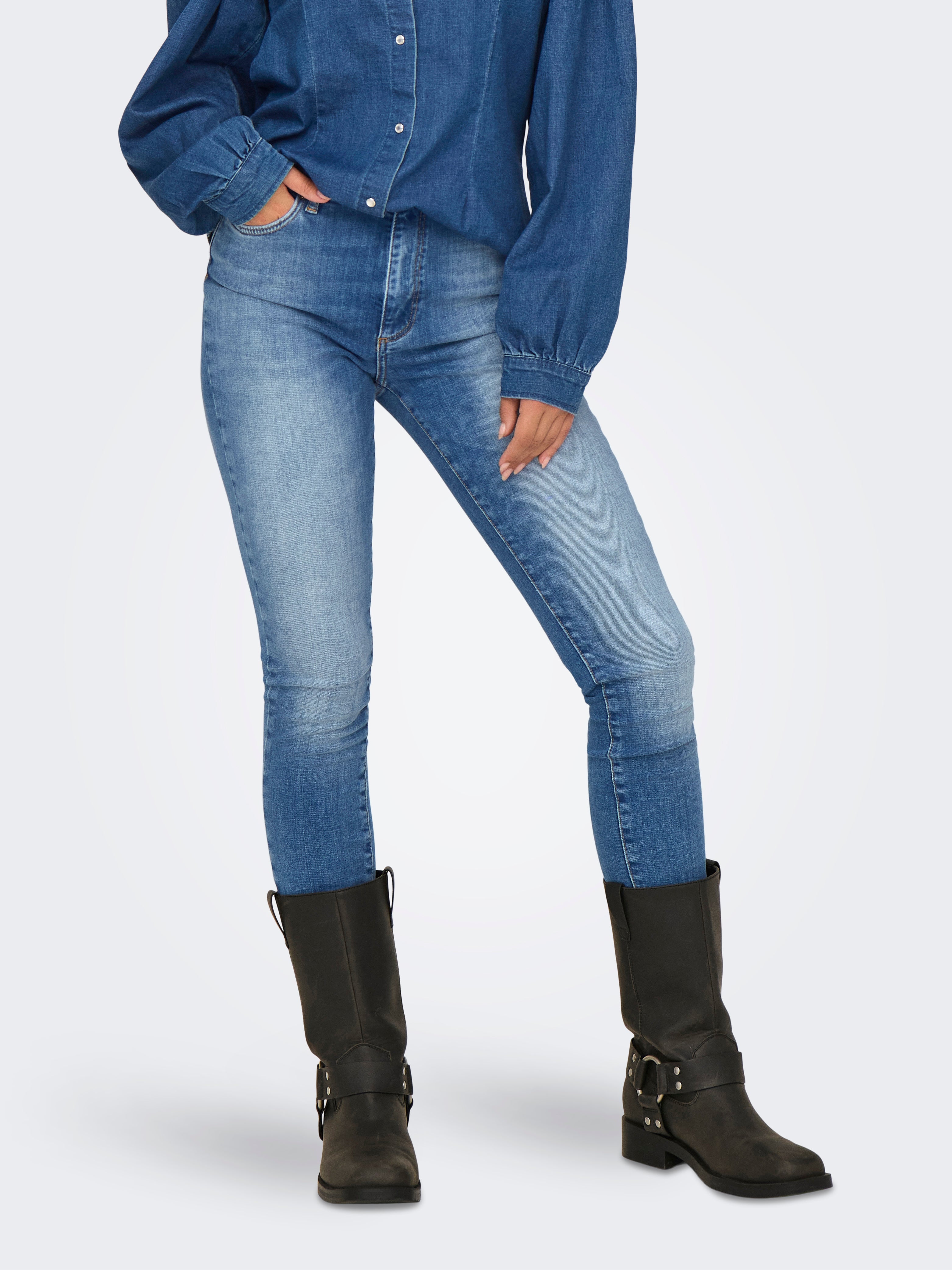 Thumbnail - Onlforever Hohe Taille Skinny Fit Jeans