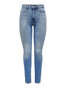 ONLY Skinny fit High waist Jeans -Light Medium Blue Denim - 15288957