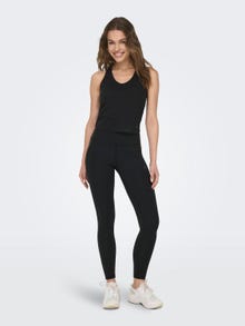 ONLY Leggings Tight Fit Taille haute -Black - 15288981