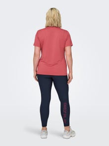 ONLY Curvy training t-shirt -Mineral Red - 15289021