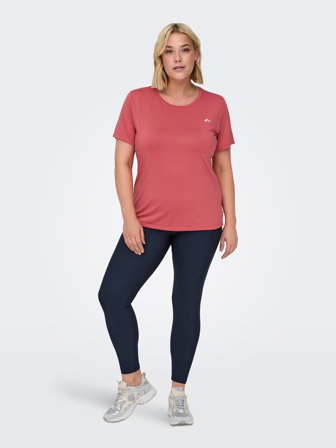 ONLY Curvy training t-shirt -Mineral Red - 15289021