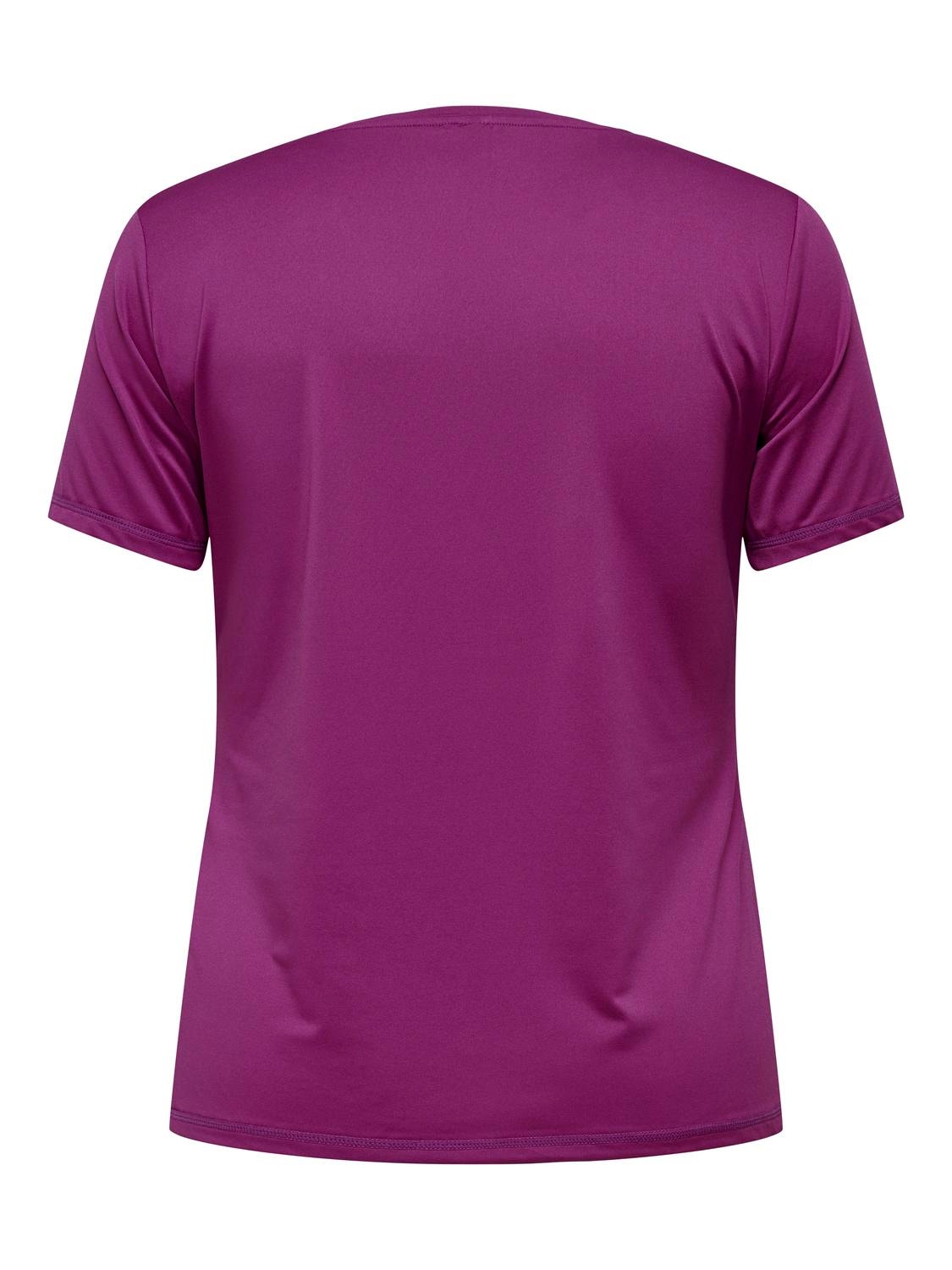 ONLY Normal geschnitten Rundhals Curve T-Shirt -Clover - 15289021
