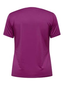 ONLY T-shirts Regular Fit Col rond Curve -Clover - 15289021