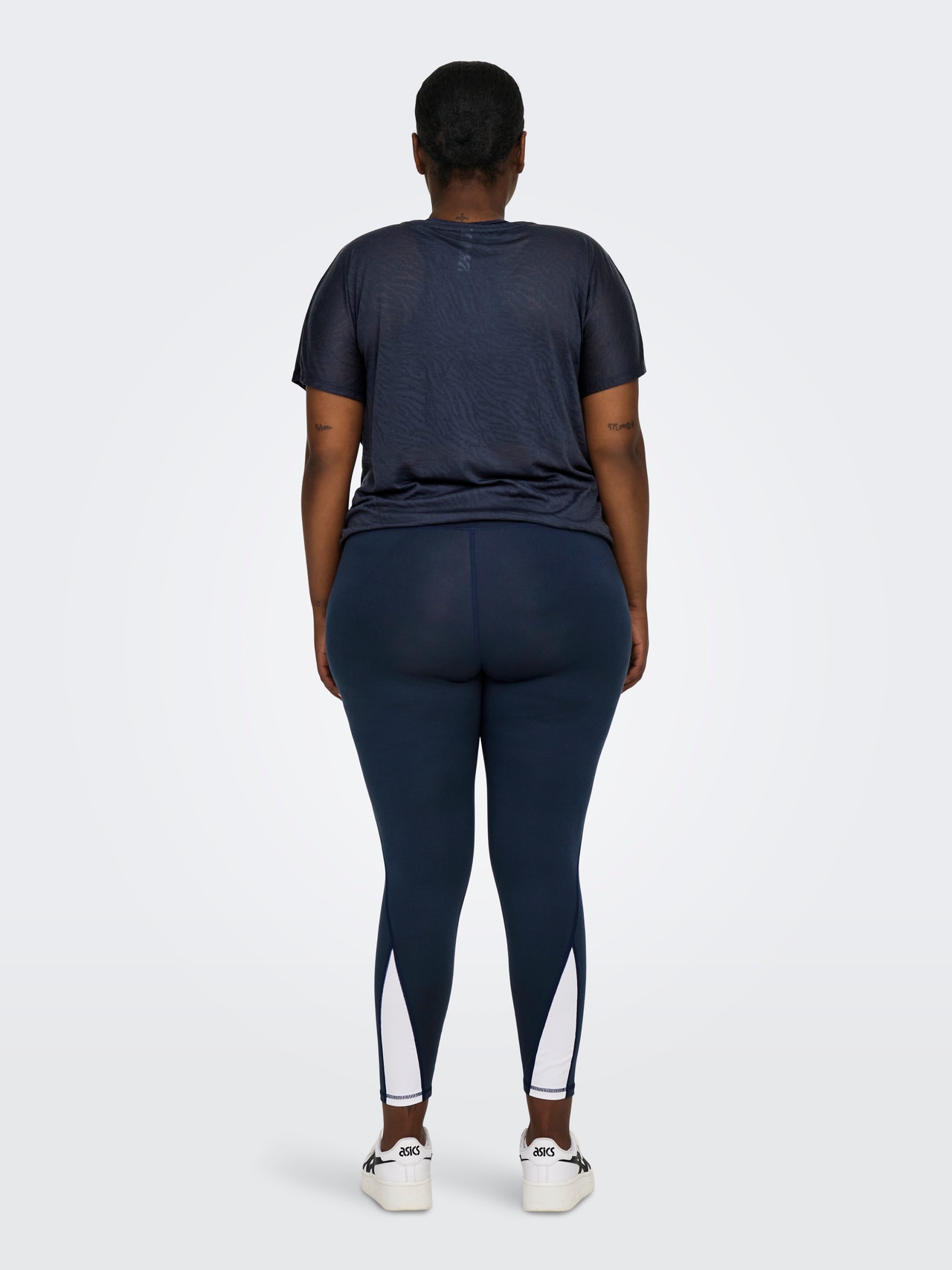 ONLY Curvy Sport tights with high waist -Blue Nights - 15289043