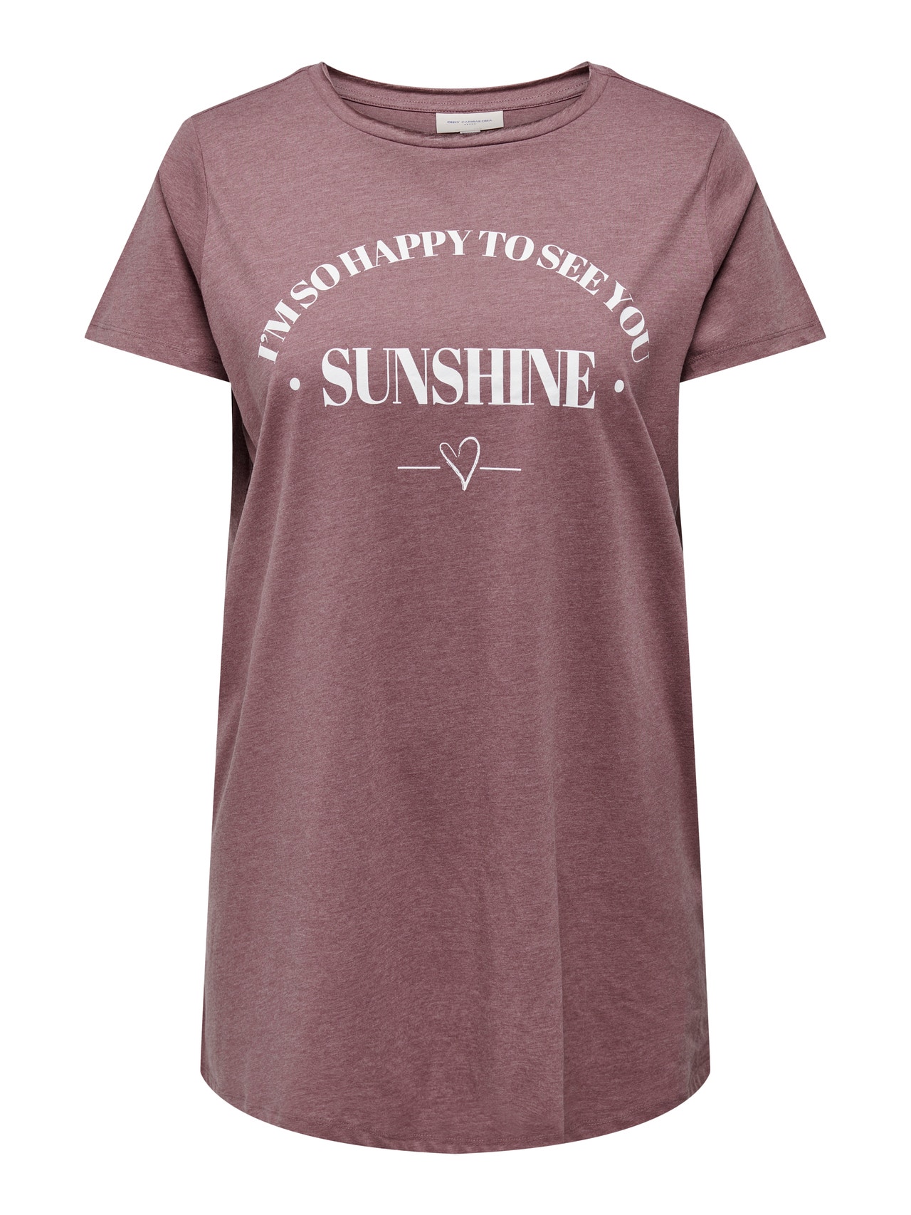 ONLY Curvy long T-shirt -Rose Brown - 15289125