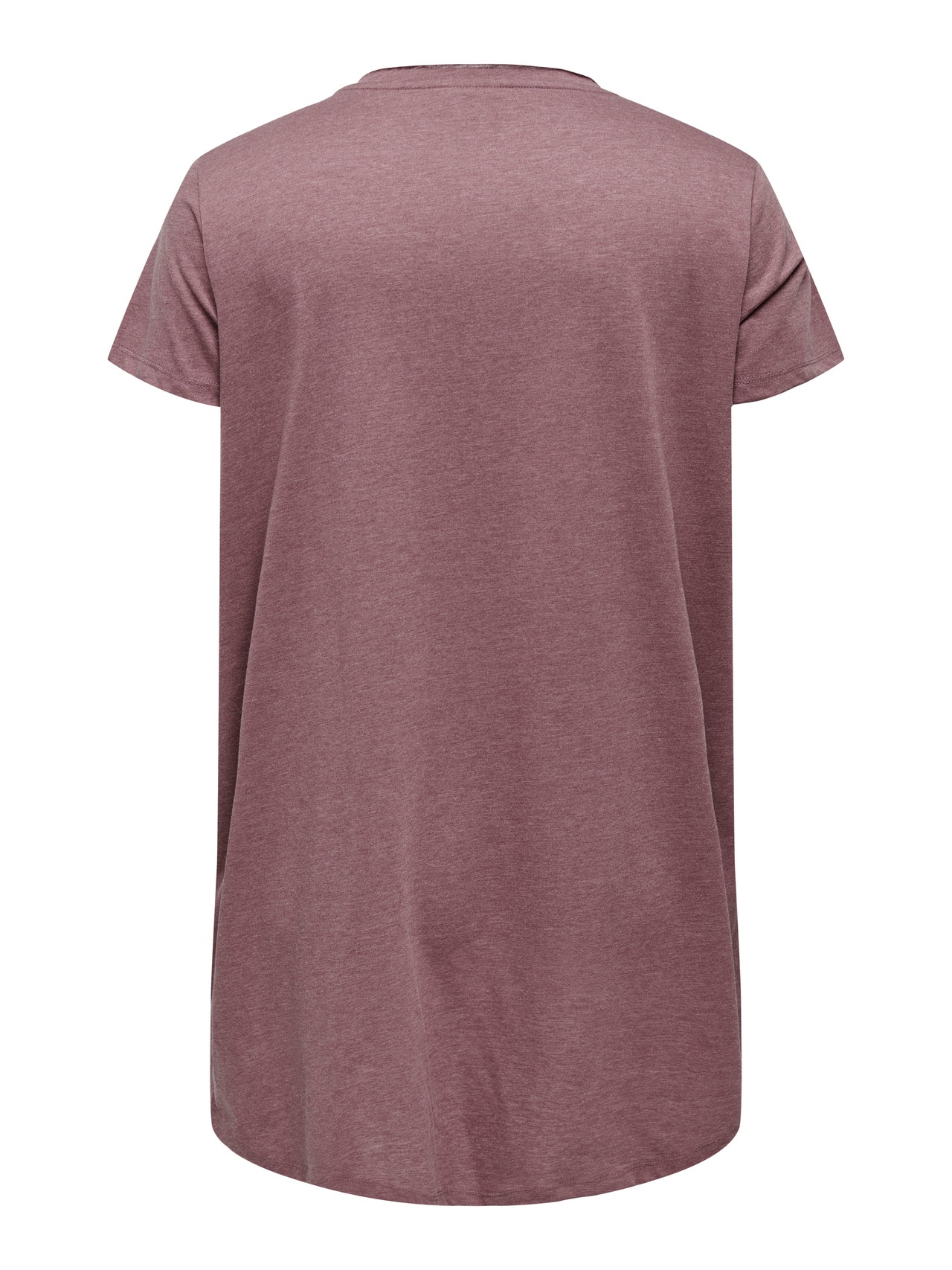 ONLY Curvy lång T-shirt -Rose Brown - 15289125