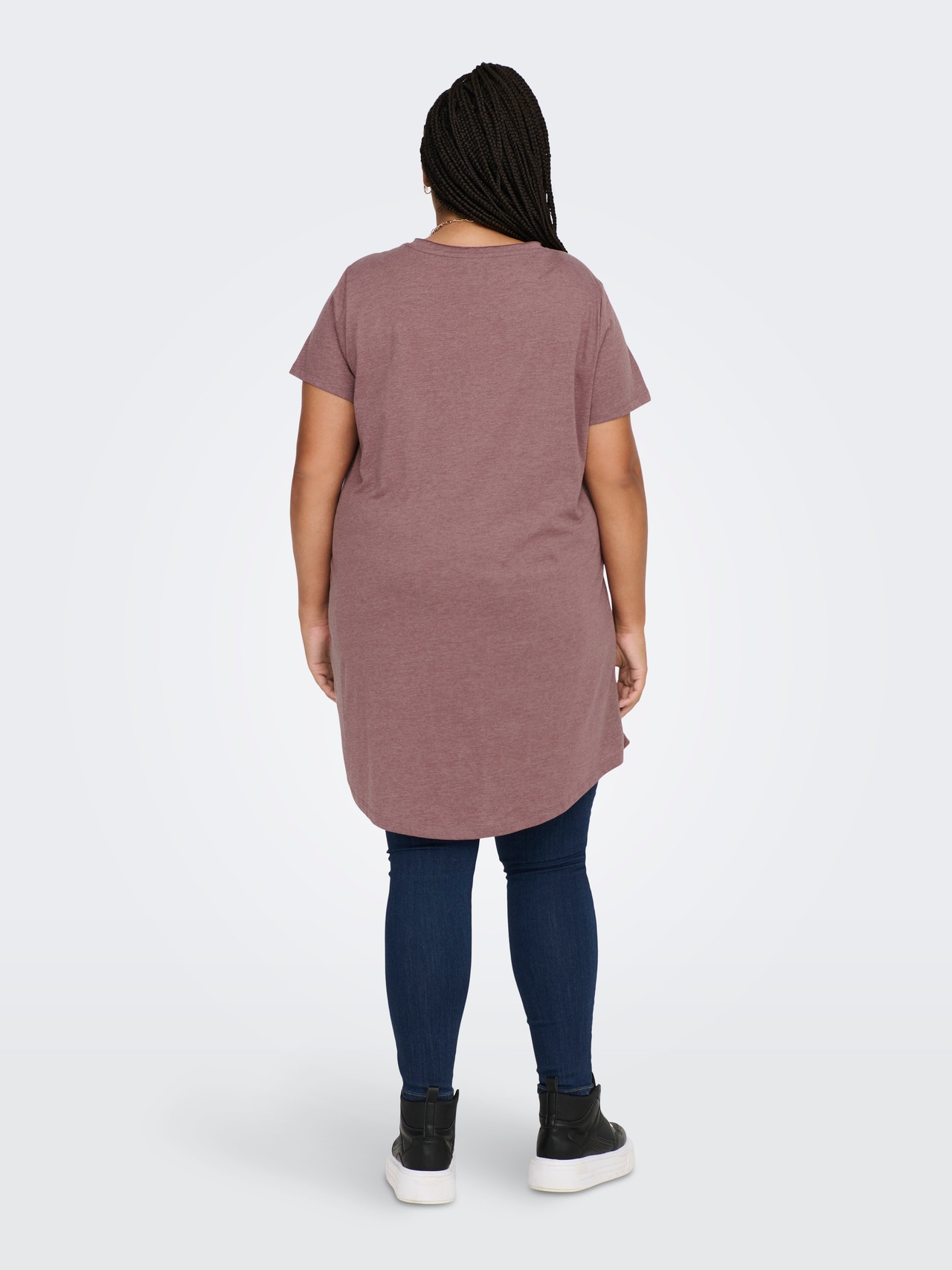 ONLY Curvy - Long T-Shirt -Rose Brown - 15289125