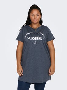 ONLY Curvy Longline T-Shirt -India Ink - 15289125