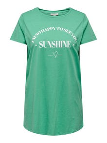 ONLY Curvy lang T-shirt -Winter Green - 15289125