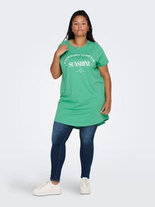 ONLY Curvy lange T-shirt -Winter Green - 15289125