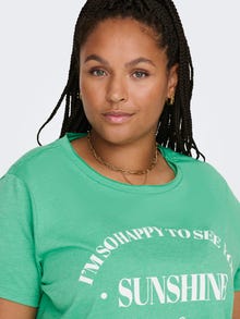 ONLY Curvy long T-shirt -Winter Green - 15289125