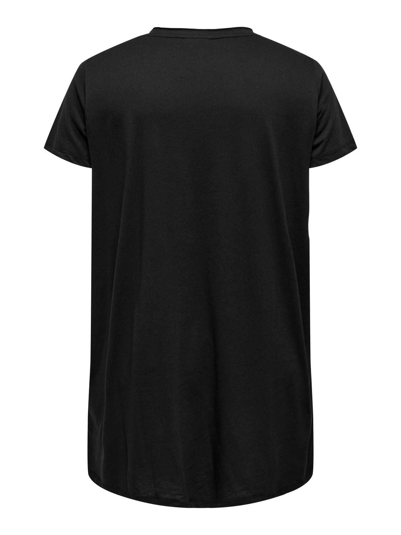 ONLY Curvy lång T-shirt -Black - 15289125