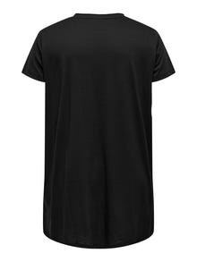 ONLY Curvy lang T-skjorte -Black - 15289125